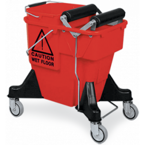 Тележка для уборки на колесах VDM Alex Combi с роликовым отжимом,20л